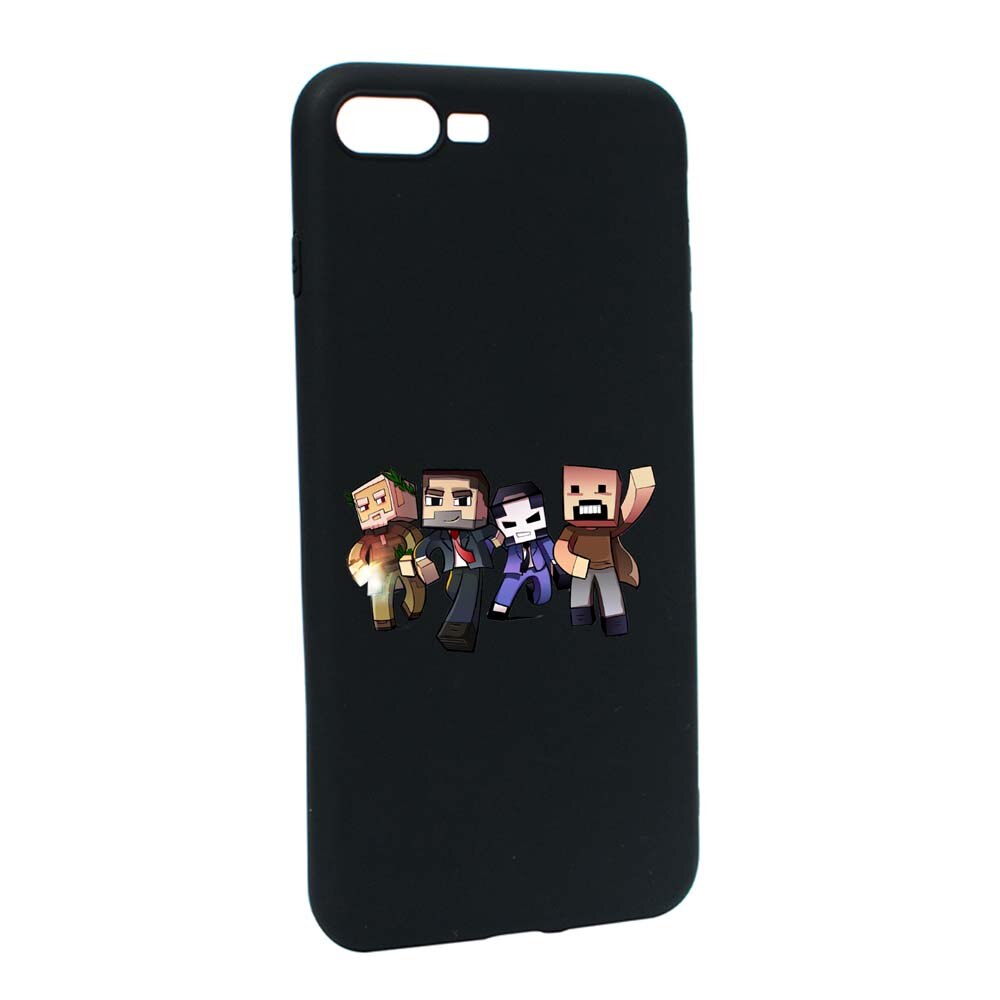 Husa Apple iPhone 7 Plus / 8 Plus, Minecraft, rezistenta la uzura, anti-alunecare, din silicon Premium, B727
