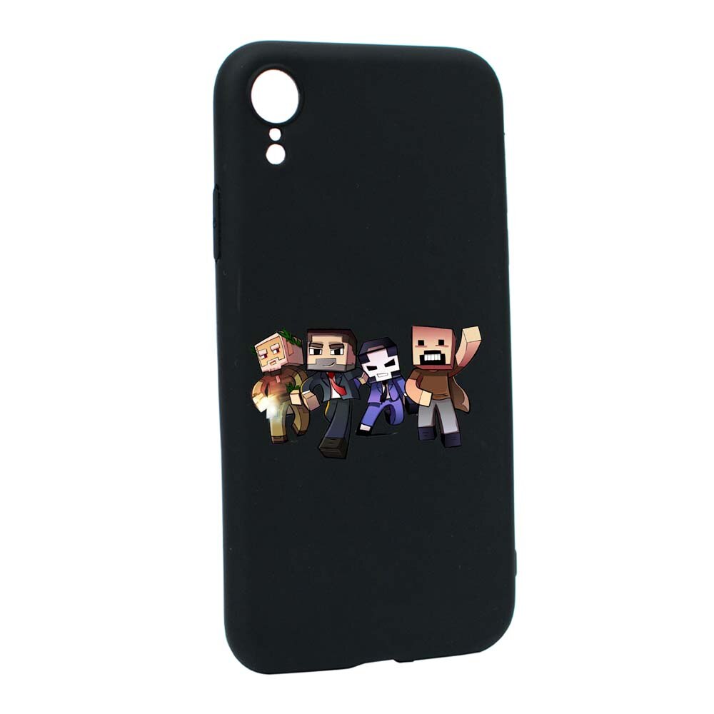 Husa Apple iPhone XR, Minecraft, rezistenta la uzura, anti-alunecare, din silicon Premium, B727