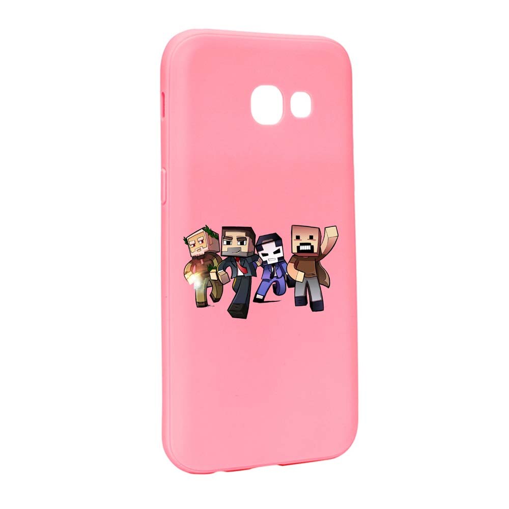 Husa Samsung Galaxy A3 2017, Minecraft, rezistenta la uzura, anti-alunecare, din silicon Premium, P727