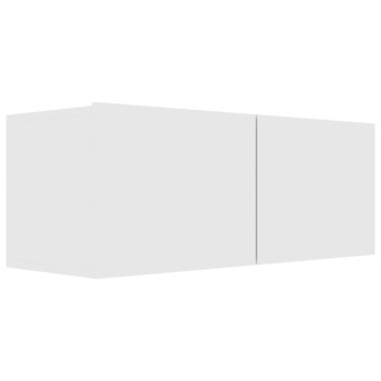 Comoda TV vidaXL, PAL extralucios, 80 x 30 x 30 cm, Alb Comoda TV vidaXL, PAL extralucios, 80 x 30 x 30 cm, Alb