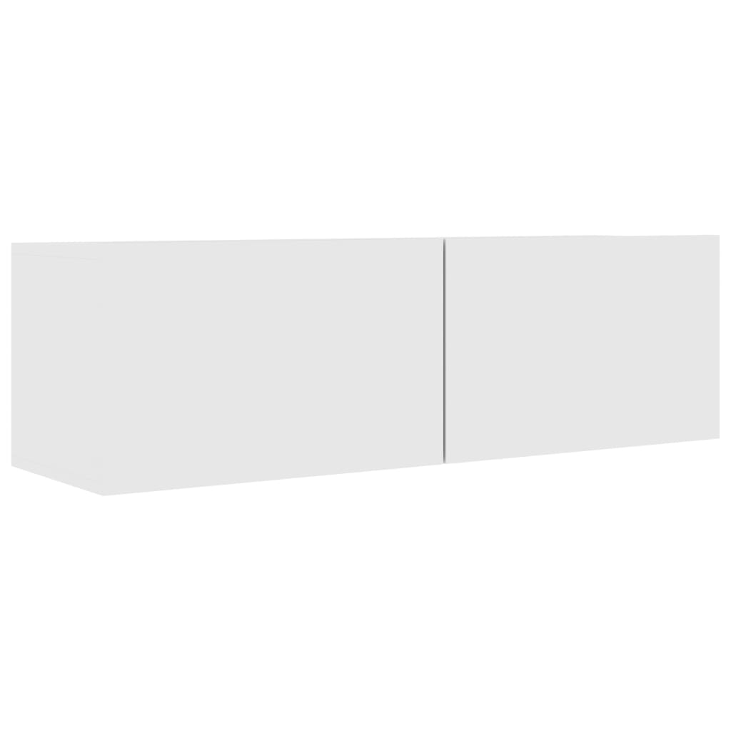 Comoda TV vidaXL, PAL extralucios, 100 x 30 x 30 cm, Alb