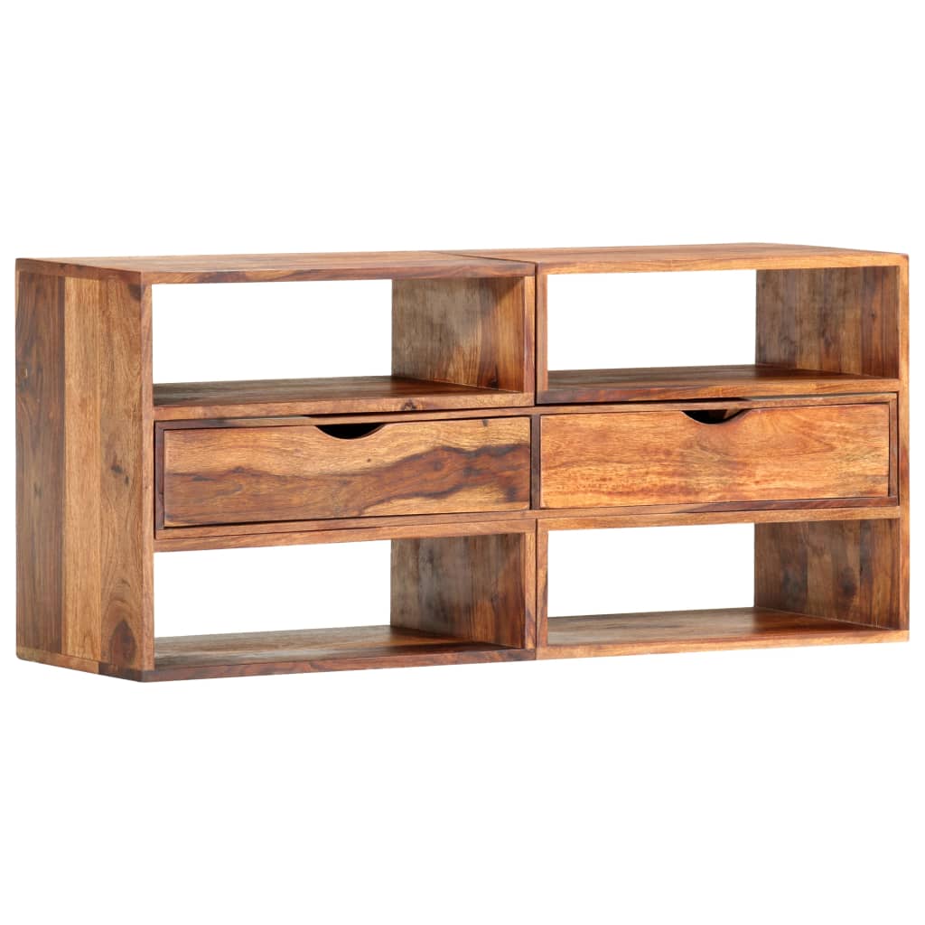 Comoda TV, vidaXL, Lemn masiv de sheesham, 160 x 30 x 45 cm, Maro