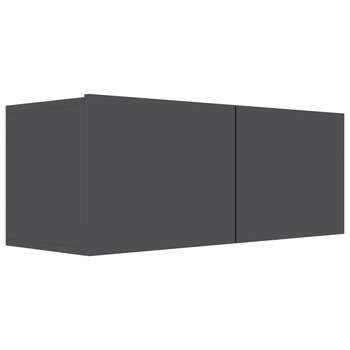 Comoda TV vidaXL, PAL extralucios, 80 x 30 x 30 cm, Gri Comoda TV vidaXL, PAL extralucios, 80 x 30 x 30 cm, Gri