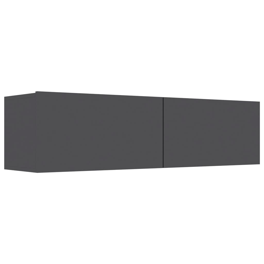 Comoda TV vidaXL, PAL extralucios, 120 x 30 x 30 cm, Gri