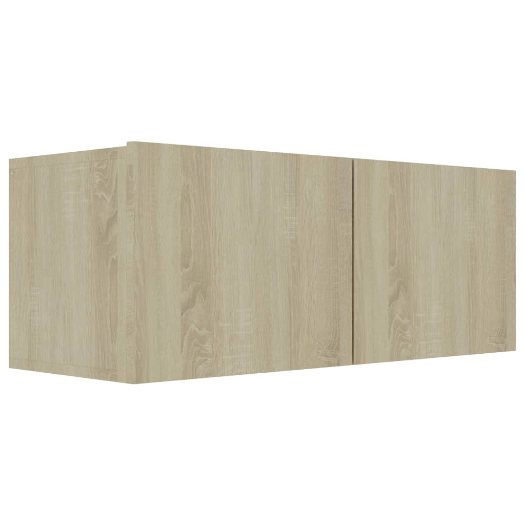 Comoda TV vidaXL, PAL si stejar Sonoma, 80 x 30 x 30 cm, Stejar Sonoma