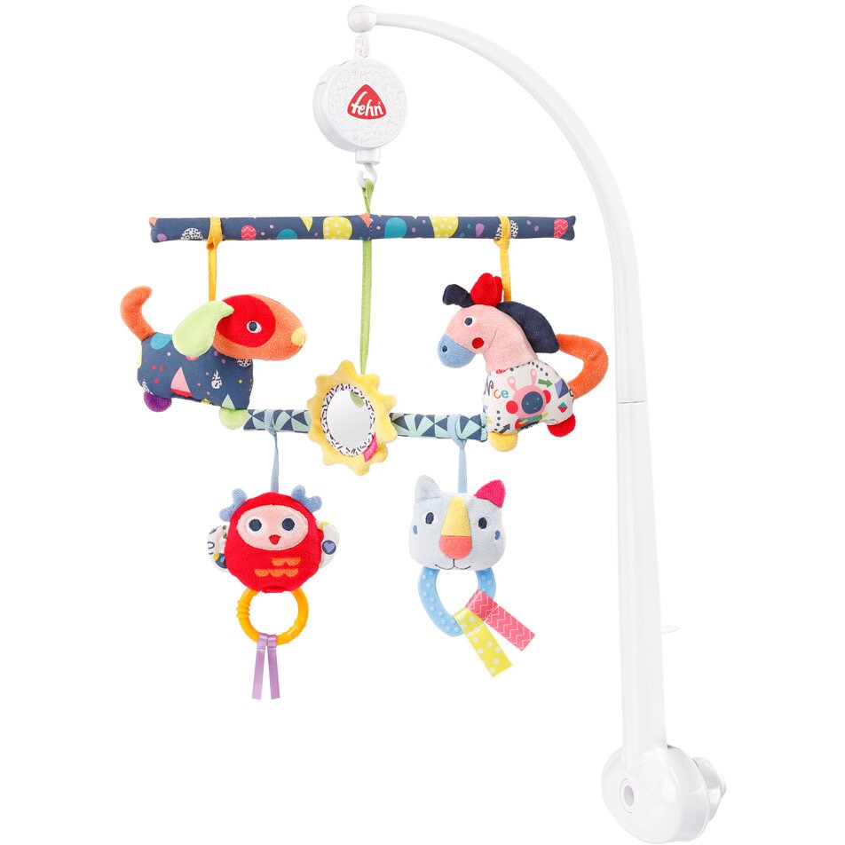 Carusel muzical mobil cu activitati Fehn Prietenii culorilor