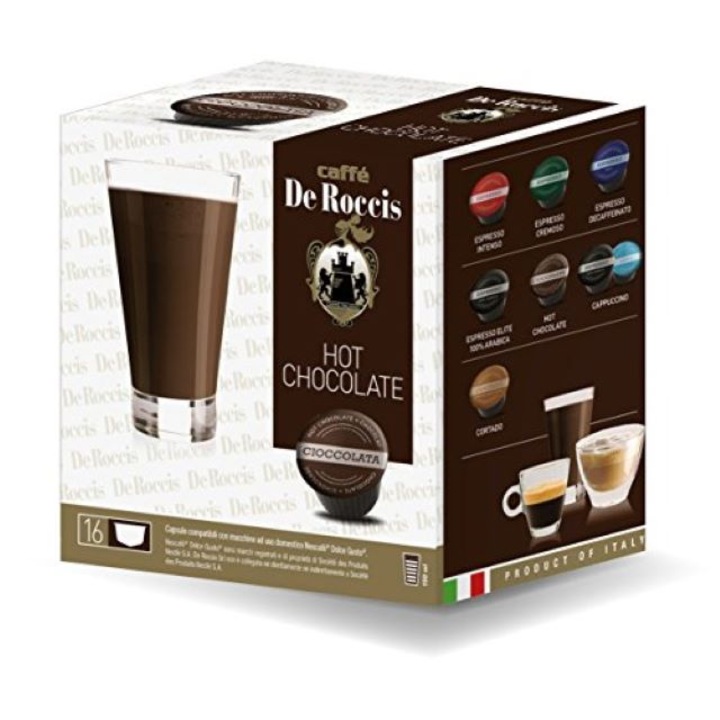 Caffé De Roccis Dolce Gusto Kompatibilis Forró Csoki Kapszula Csomag, 96 darabos