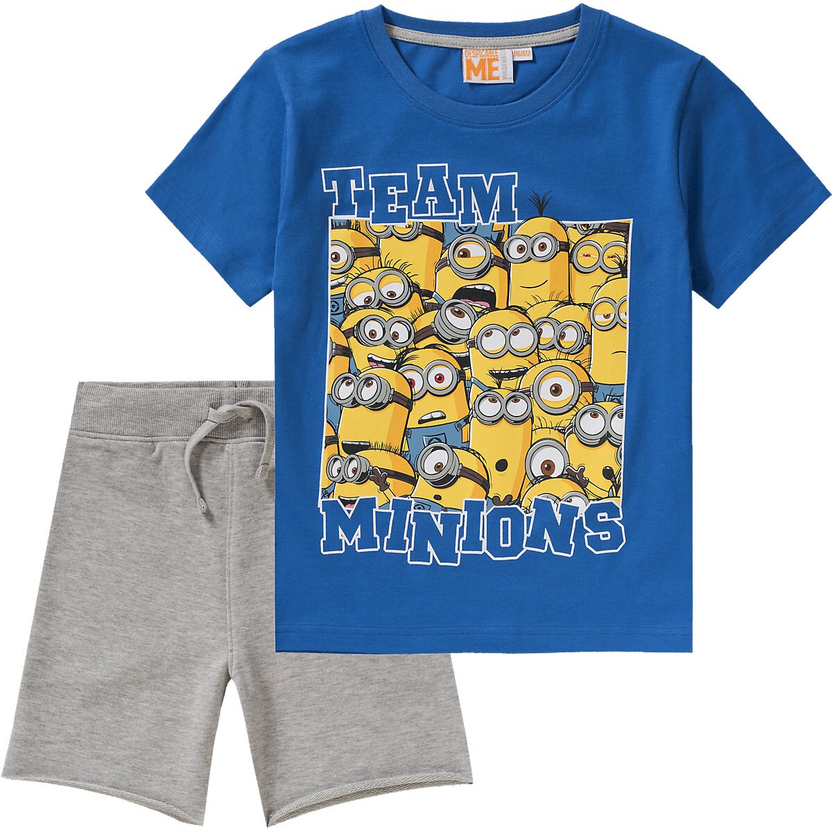 Compleu cu imprimeu minion baieti, Despicable Me,albastru/gri, marimea 104/110 cm