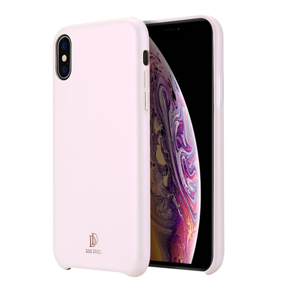 Husa Thin Skin OptimDux, Piele Ecologica , pentru Apple iPhone X, Roz