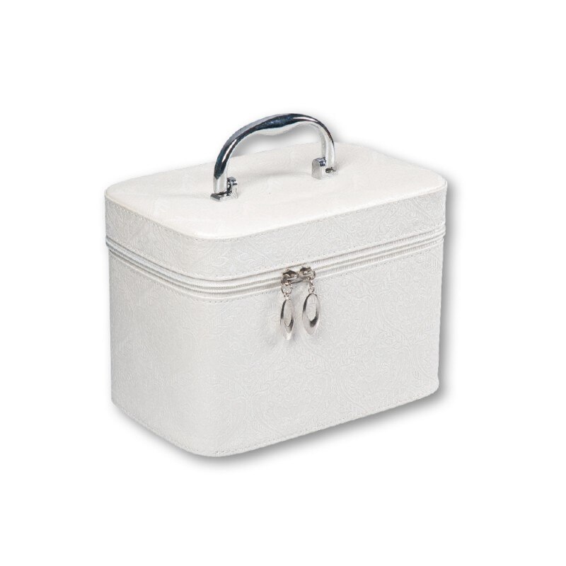 Geanta pentru depozitarea produselor cosmetice, Top Choice, Alb, Brodat