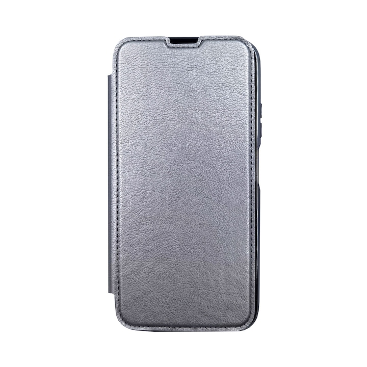 Huawei P40 Lite Electrobook Flip Book borító kártyatartóval, ütésálló, ezüst Viceversa