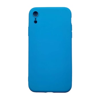 Husa silicon compatibila cu Apple iPhone XR Matte Antisoc, TPU, Viceversa Albastru azur
