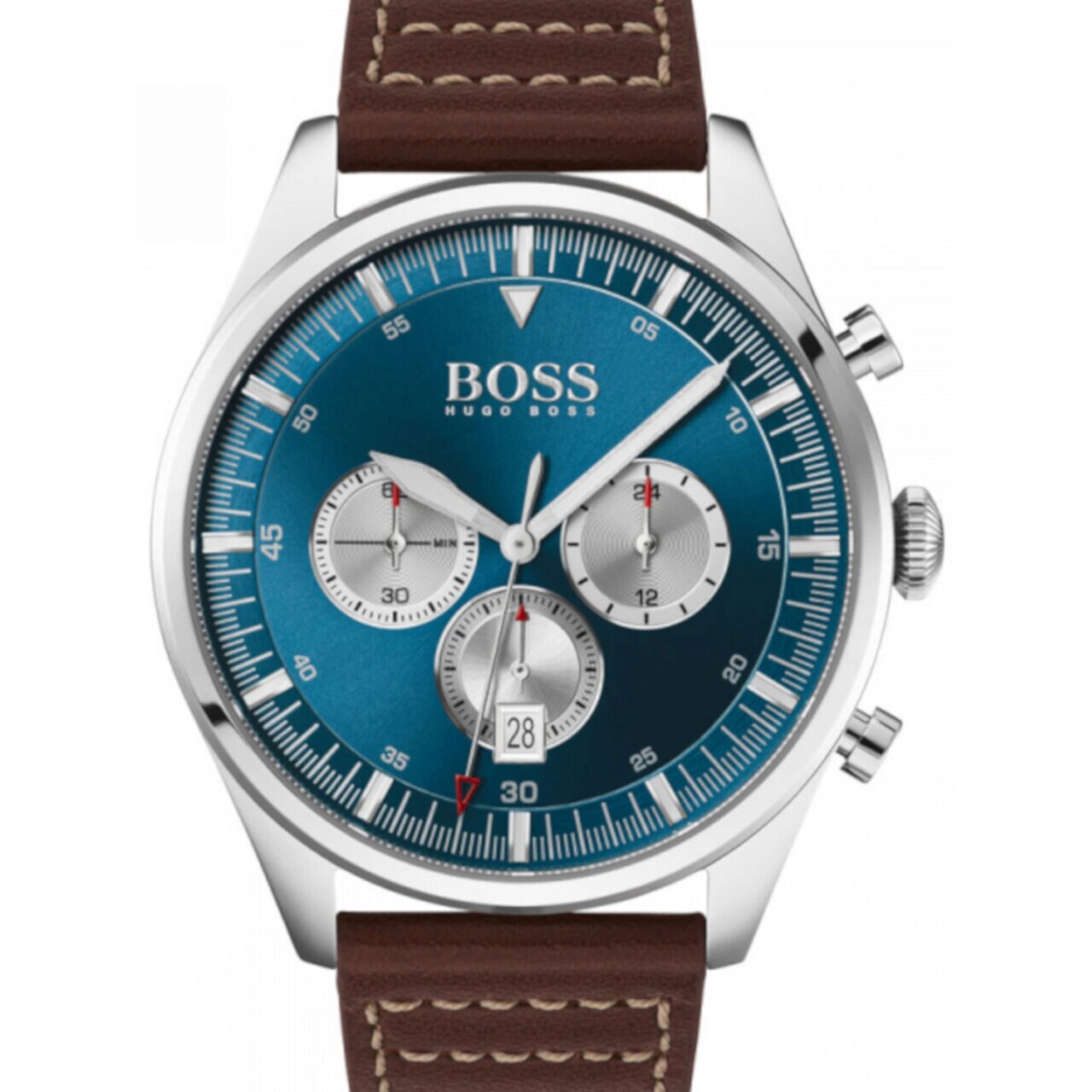Ceas barbatesc Hugo Boss 1513709, Quartz, 44mm, 5ATM, Argintiu