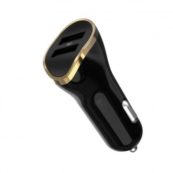 Incarcator Auto XO-CC19, 2xUSB, 2,4A, Negru Blister Incarcator Auto XO-CC19, 2xUSB, 2,4A, Negru Blister
