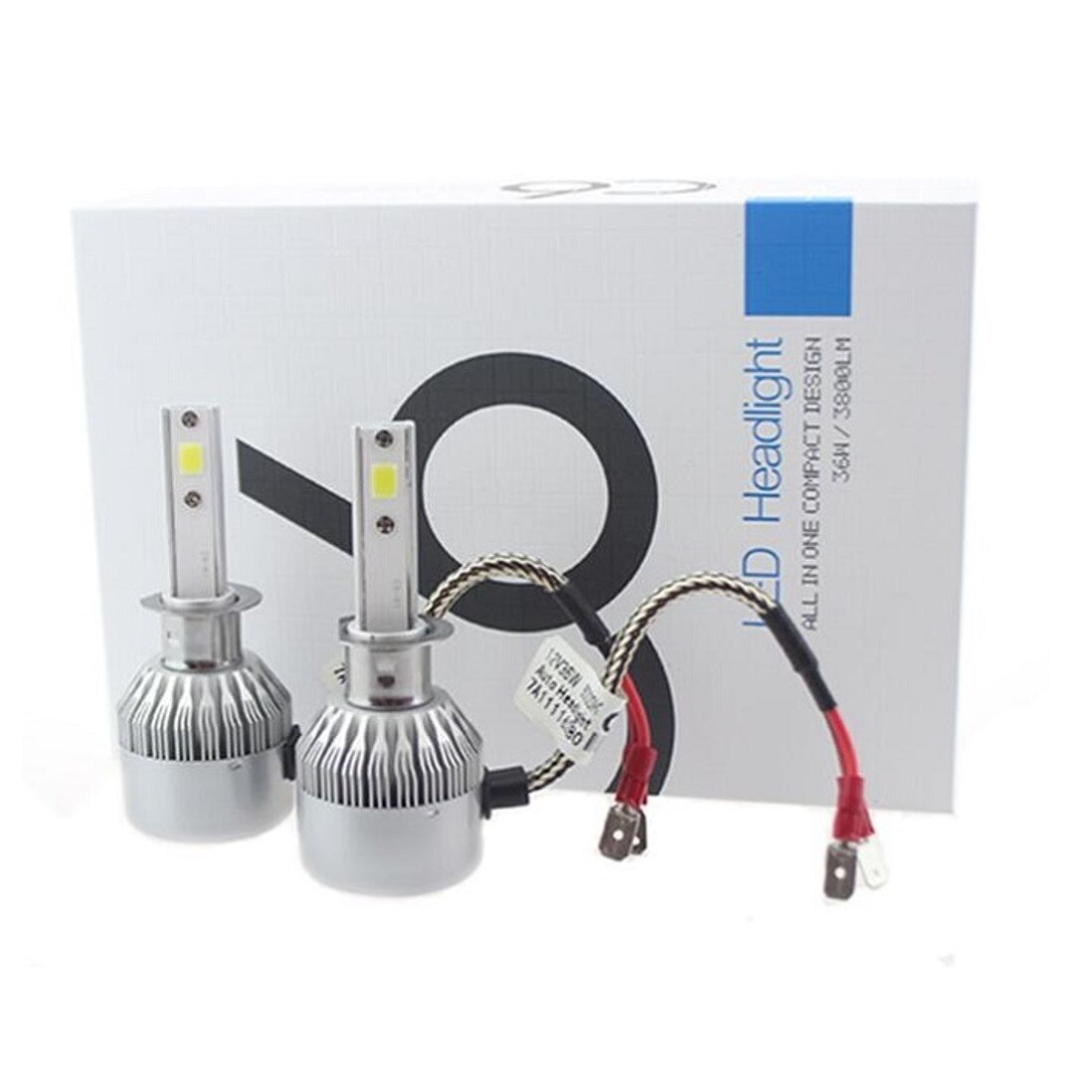 Set 2 LED Auto H1 36W 3800 lumeni 6000k LED 12v 24v, Offroad - eMAG.ro