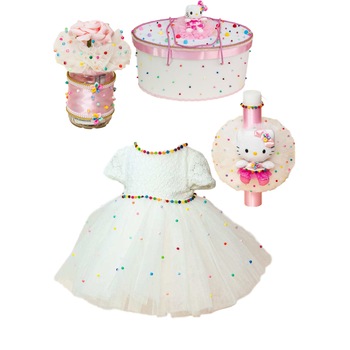Set botez trusou fete, Licurici Bebe, nou nascuti, 0-3 luni, kitty Set botez trusou fete, Licurici Bebe, nou nascuti, 0-3 luni, kitty