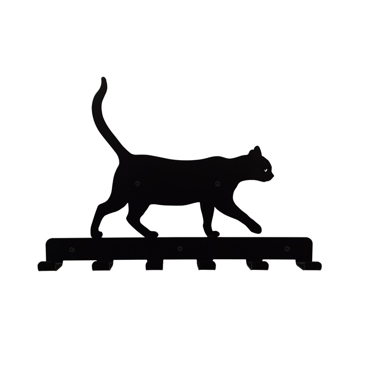 Cuier metalic Pisica model 3 cu 6 agatatoare