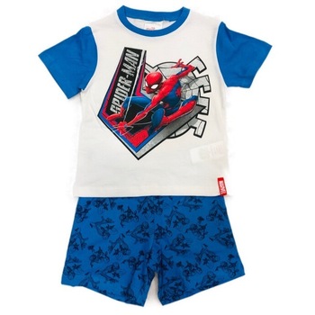 Pijama Spiderman maneca scurta 3956, Albastru