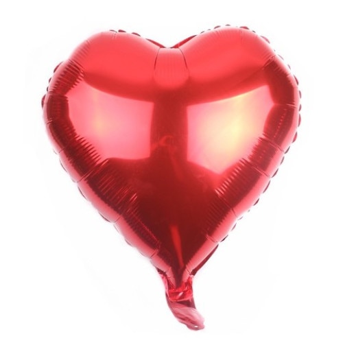 Balon folie, figurina, inima, rosu