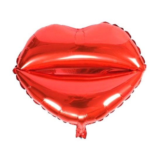 Balon folie, figurina, buze, rosu