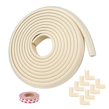 Banda protectie subtire extra lunga 5 m cu 8 coltare incluse, 2.3x0.9x500 cm, Crem Banda protectie subtire extra lunga 5 m cu 8 coltare incluse, 2.3x0.9x500 cm, Crem