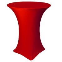 Fata de masa din lycra pentru mese de cocktail, culoare Rosu