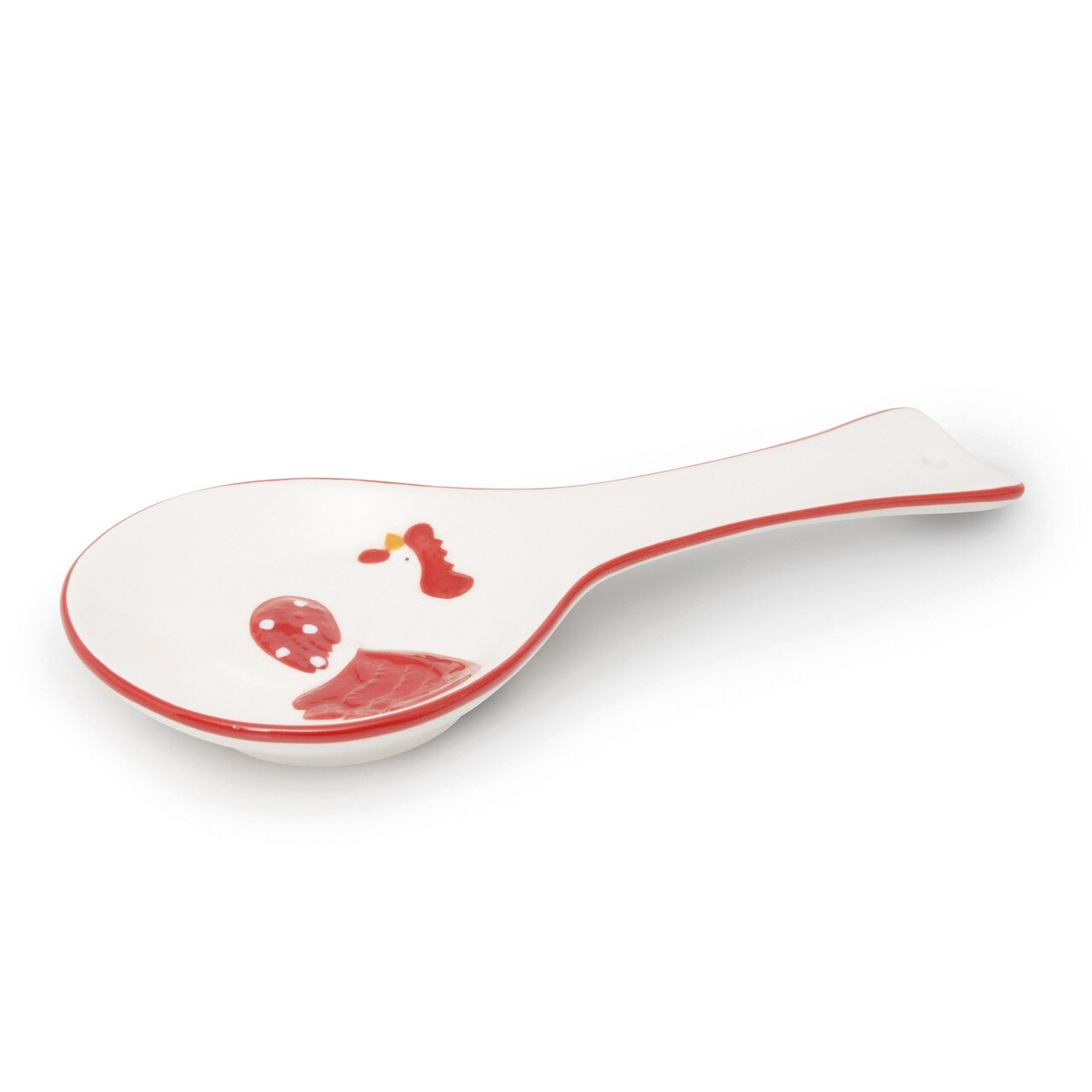 Suport lingura din ceramica Chicken Line, Color Life, pictat manual