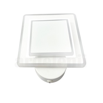 Aplica Led Home Design Square , Alba , Buton on/off Aplica Led Home Design Square , Alba , Buton on/off