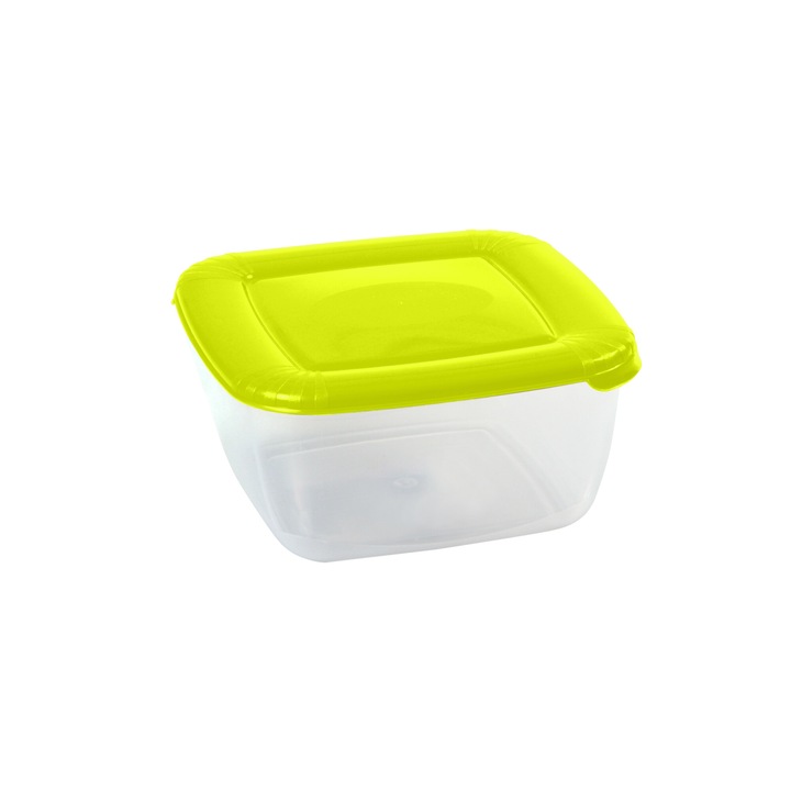 Caserola Domotti Albert, 460ml, plastic, capac verde