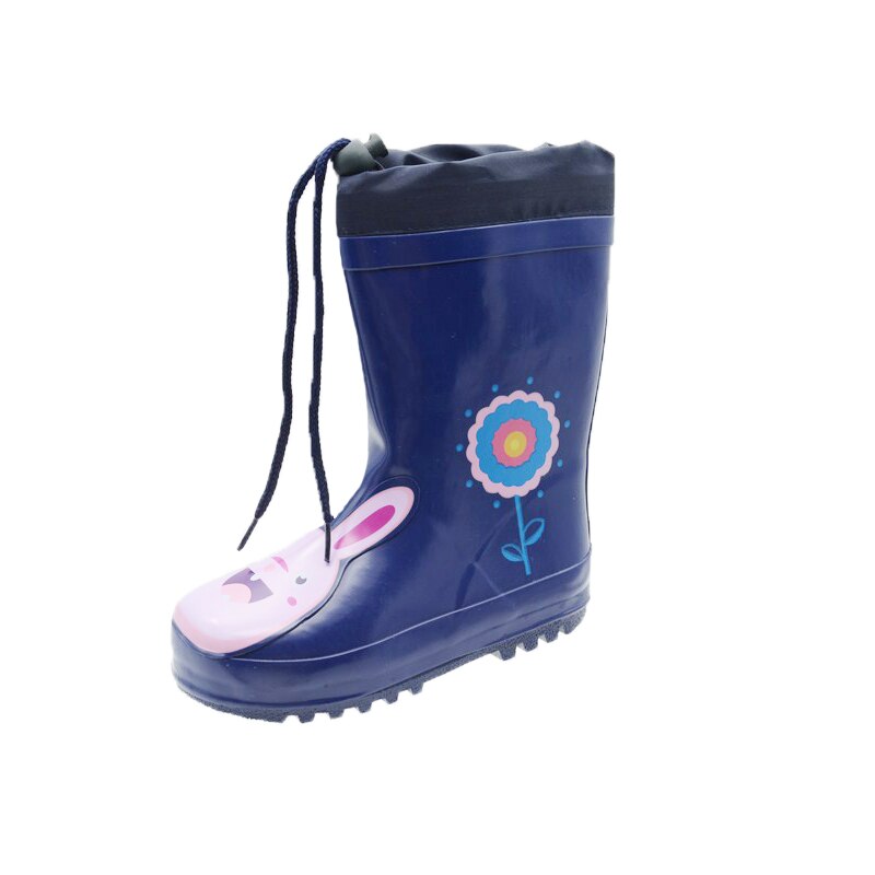 Cizme din cauciuc captusite pentru fete NN, Bleumarin