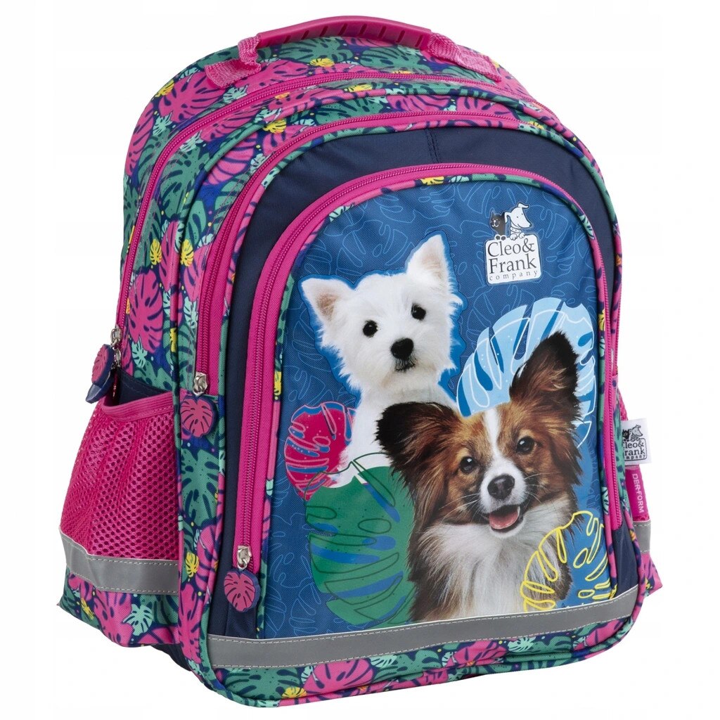 Rucsac cleo and frank scoala, caine, multicolor