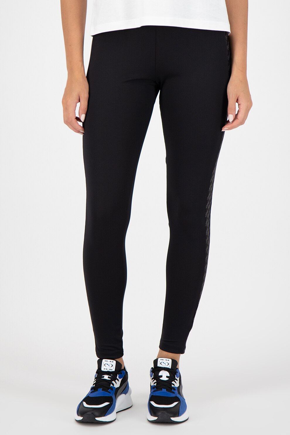 Puma, Colanti cu imprimeu logo, Negru/Auriu