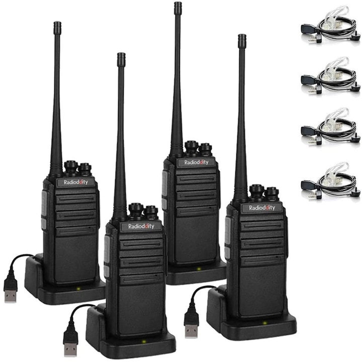Комплект 4 портативни радиостанции Radioddity GA-2S,PMR, 16 канала, 2W