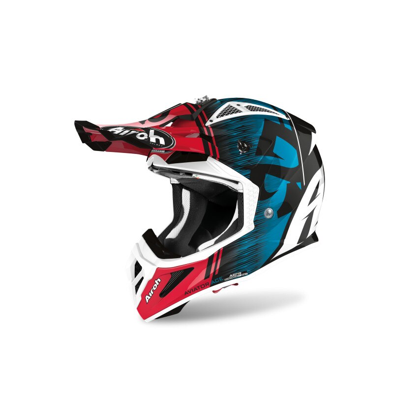Casca protectie, Aviator Ace kybon blue/red gloss, Multicolor, L