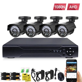 Sistem supraveghere CCTV kit DVR 4 camere exterior/interior, FULL HD 1080p, 1 HDMI, support IP si Icloud, Negru Sistem supraveghere CCTV kit DVR 4 camere exterior/interior, FULL HD 1080p, 1 HDMI, support IP si Icloud, Negru