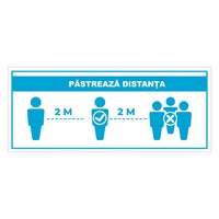 sticker de atentionare pentru grupuri mai mari de persoane pastreaza distanta alb-albastru 30x13 cm imagen 11_0_
0