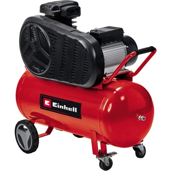 Compresor Einhell TE-AC 430/90/10, 3000 W, 2 cilindri, 230 l/min debit aer, 10 bar presiune maxima, 90 l volum rezervor Compresor Einhell TE-AC 430/90/10, 3000 W, 2 cilindri, 230 l/min debit aer, 10 bar presiune maxima, 90 l volum rezervor