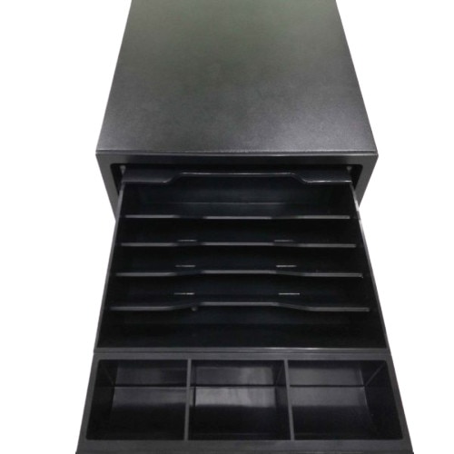 Sertar de bani, Constalaris, cu push, ET200, metal, negru