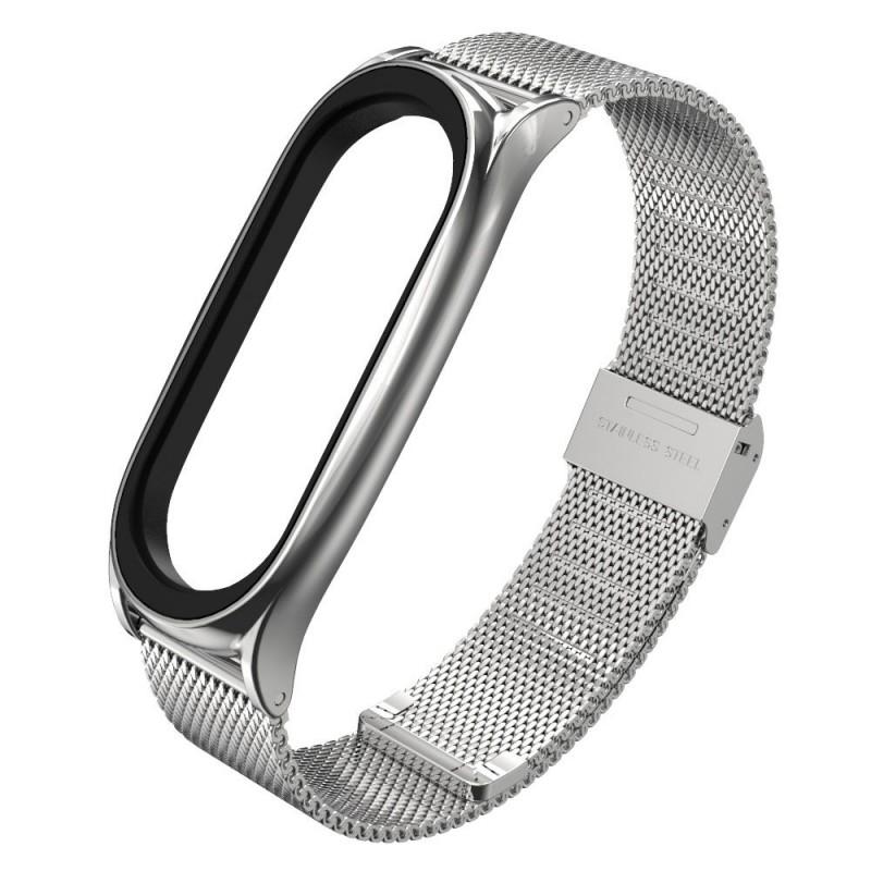 Curea otel inoxidabil Tech-Protect Milaneseband Xiaomi Mi Band 5/6/6 NFC Silver