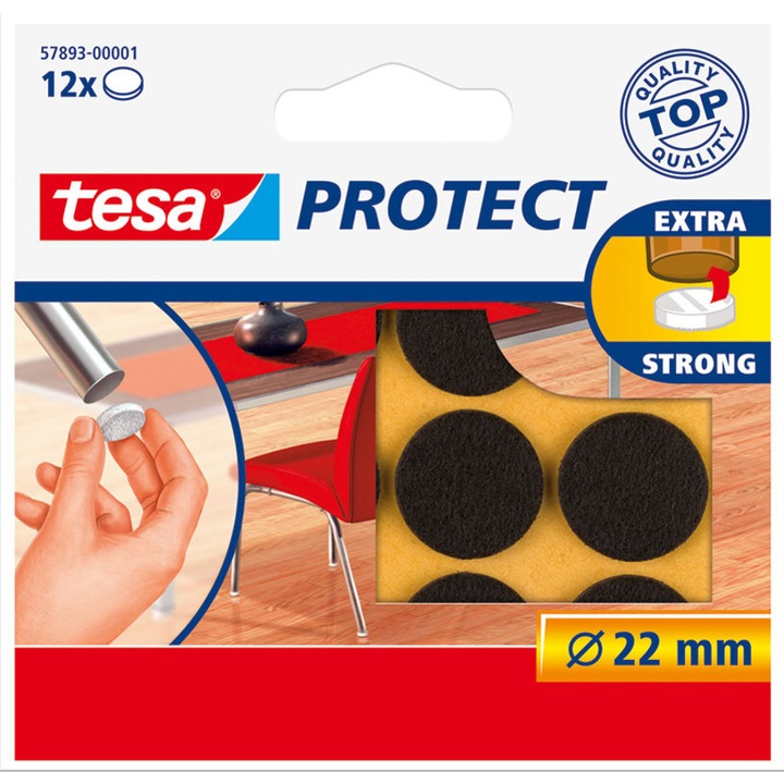 Protectii pasla pentru mobilier Mark.B7 Tesa 2.2 cm, Maro