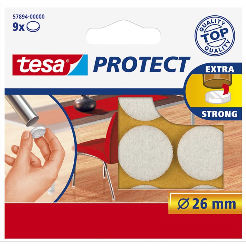 Protectii pasla pentru mobilier Mark.B7 Tesa 2.6 cm, Alb