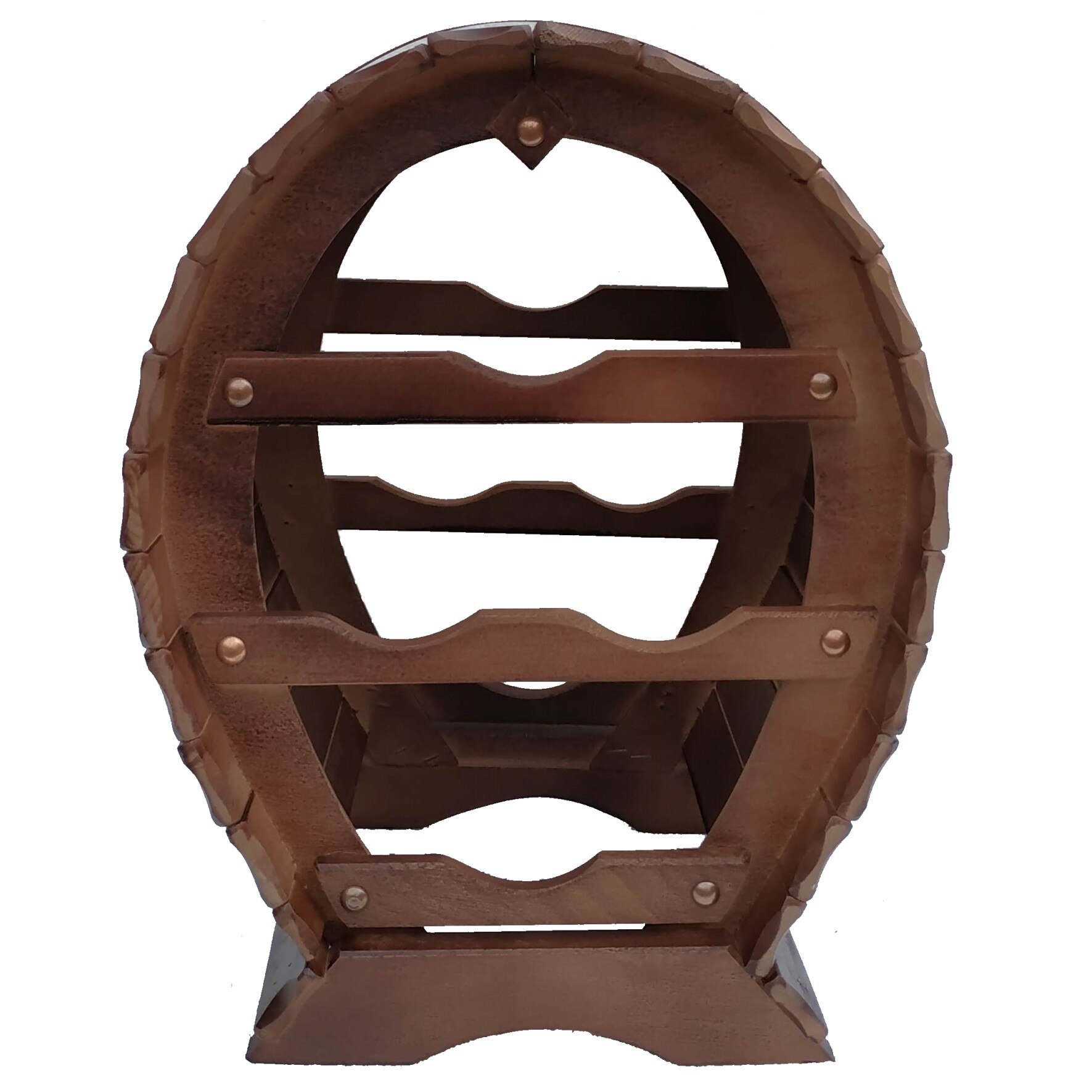 Suport pentru 4 sticle vin, lemn, maro