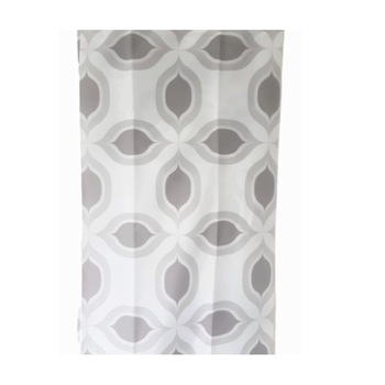 Perdea de dus, poliester tesatura, impermeabil, cu carlige,180x200, Alb-gri Perdea de dus, poliester tesatura, impermeabil, cu carlige,180x200, Alb-gri