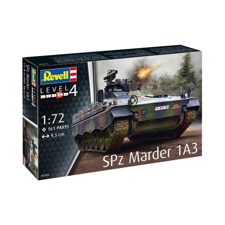 Модел за сглобяване, Revell, Spz Marder 1A3, 161 части