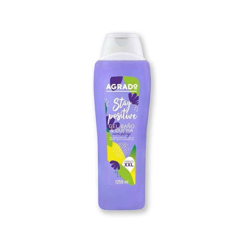 Gel de dus cu aroma de mure Stay positive 1250ml Agrado