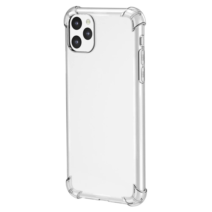 Кейс Etlephe, За iPhone 11 Pro Max, Защита против удари, TPU, Безцветен