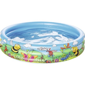 Piscina Happy People Gonflabila cu 3 Inele si Imprimeu Flowers and Friends, 122 x 25 cm Piscina Happy People Gonflabila cu 3 Inele si Imprimeu Flowers and Friends, 122 x 25 cm