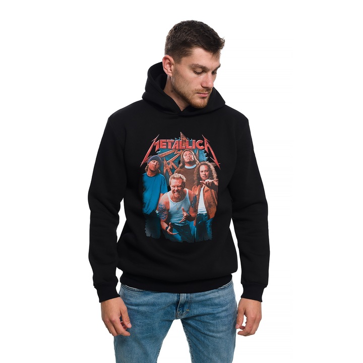 Férfi Printex pulóver, Zenekarok, Metallica, Kompozíció, Fekete