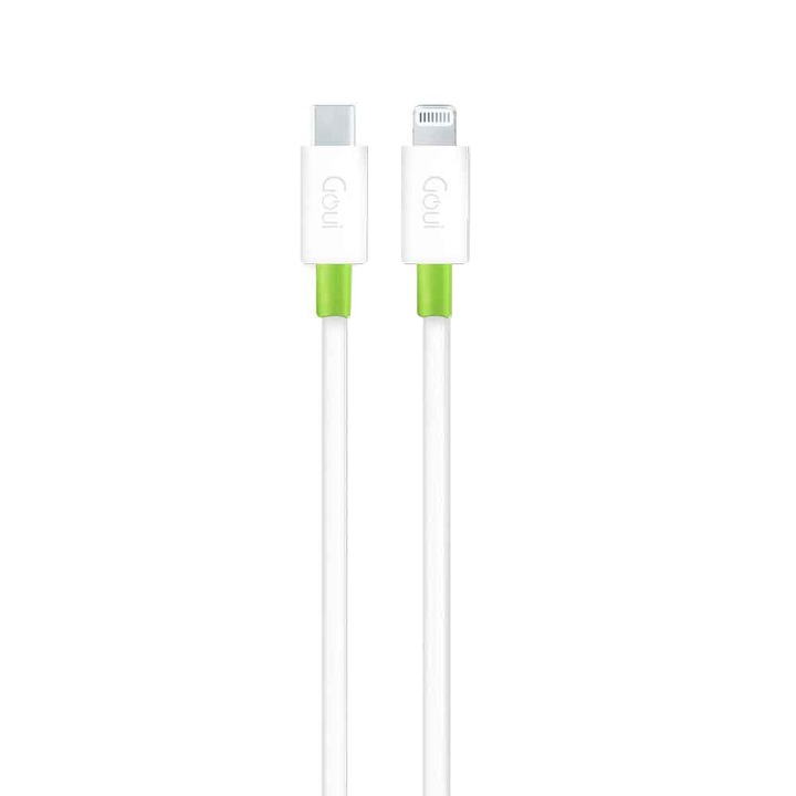 Кабел за данни Goui, USB Type C - Lightning, Classic G-CLASSICC94-W, 1 м, Бял