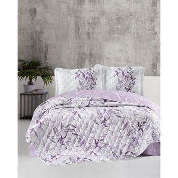 Set cuvertura matlasata 240x260cm + 2 fete perna, bumbac, Ralex Pucioasa, Mayra V2 Set cuvertura matlasata 240x260cm + 2 fete perna, bumbac, Ralex Pucioasa, Mayra V2